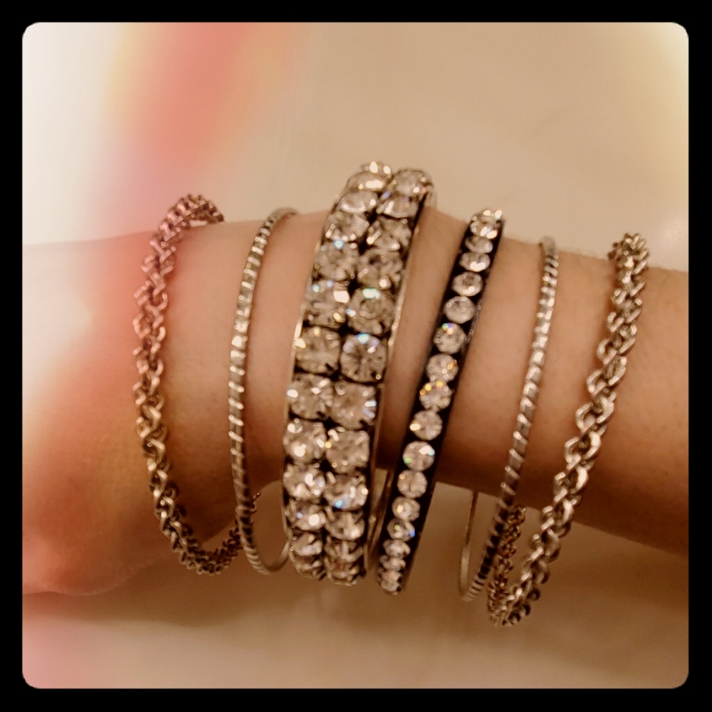 Bangle rhinestone bracelet